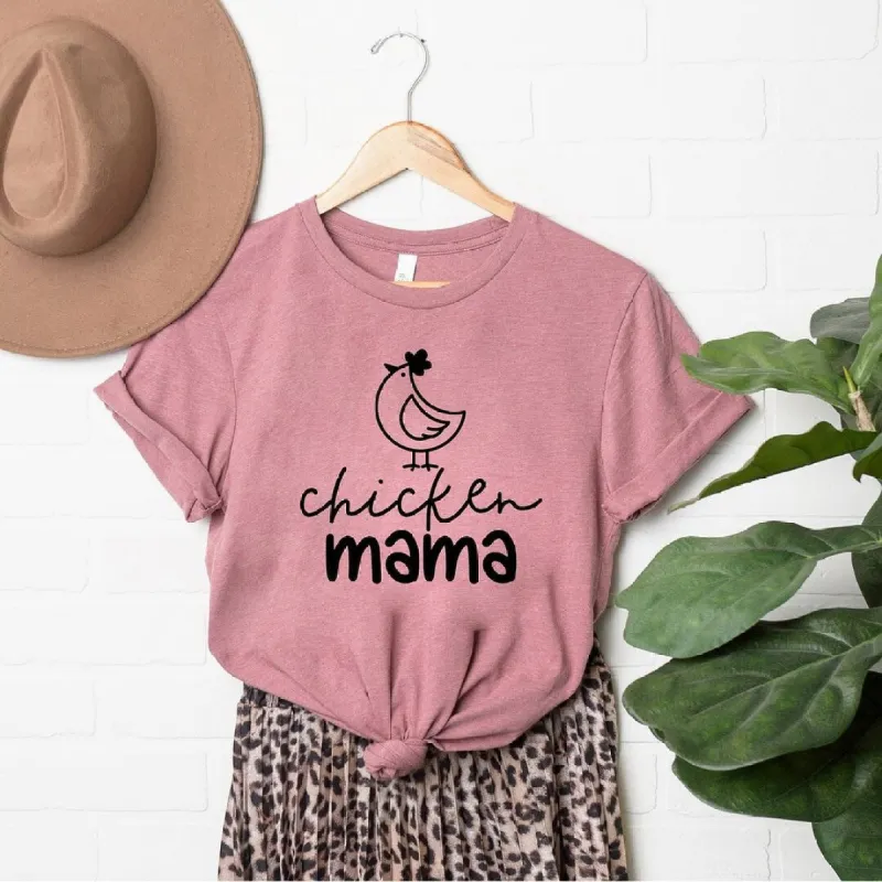 Chicken Mama Short Sleeve Crewnneck Tee sold by Zulily