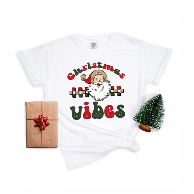 Christmas Vibes Checkered Garment Dyed Tee sold by Zulily