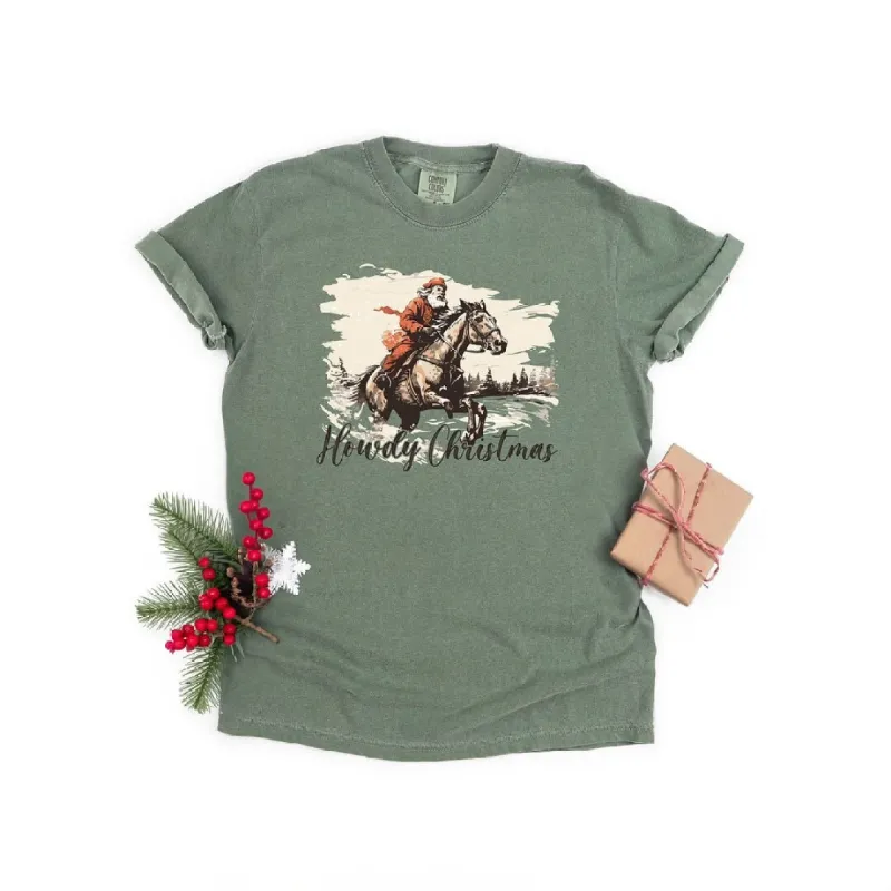 Howdy Christmas Garment Dyed Tee sold by Zulily