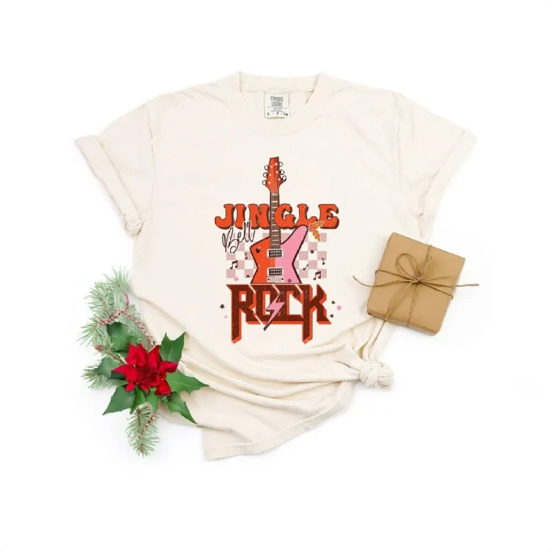 Jingle Bell Rock Checkered Garment Dyed Tee sold by Zulily