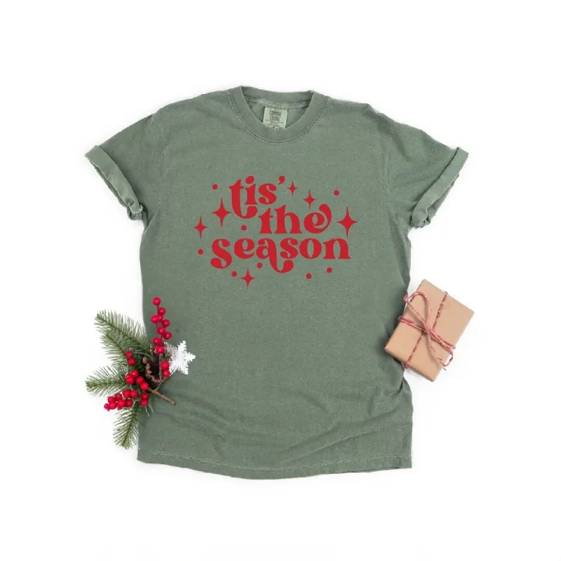 Whimsical Tis the Season Garment Dyed Tee sold by Zulily