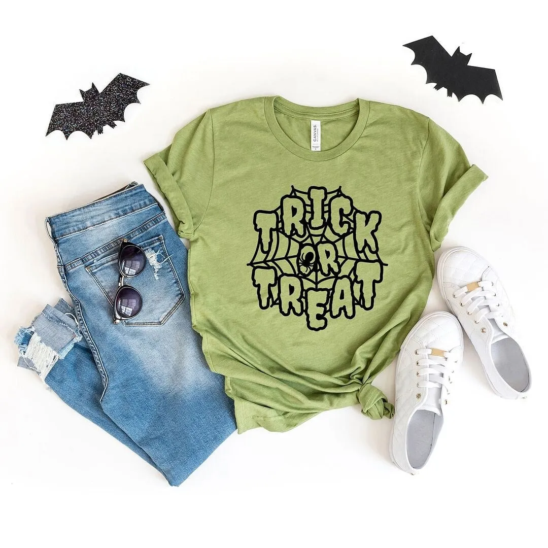 Trick or Treat Web Short Sleeve Tee sold by Zulily