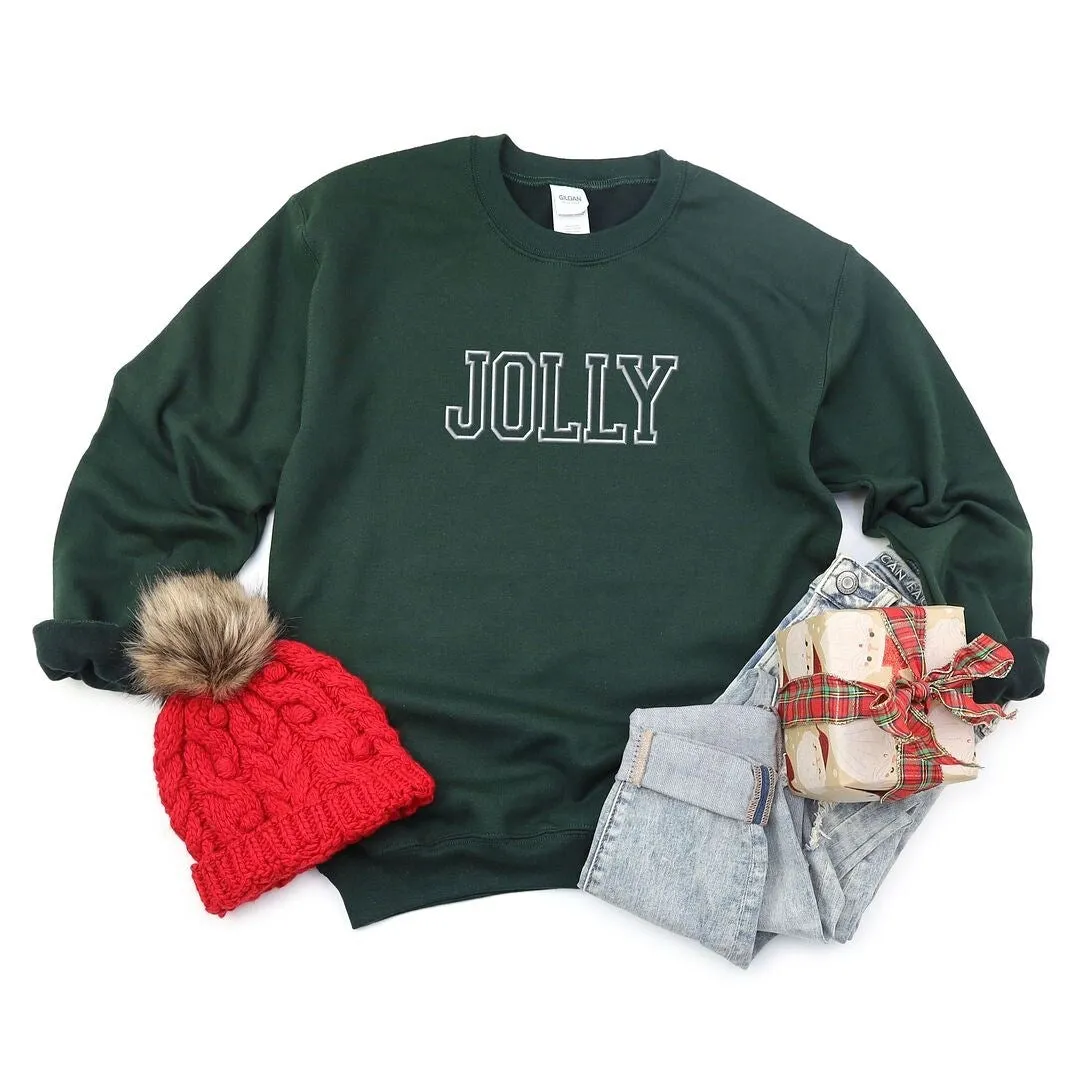 Embroidered Jolly Graphic Sweatshirt sold by Zulily