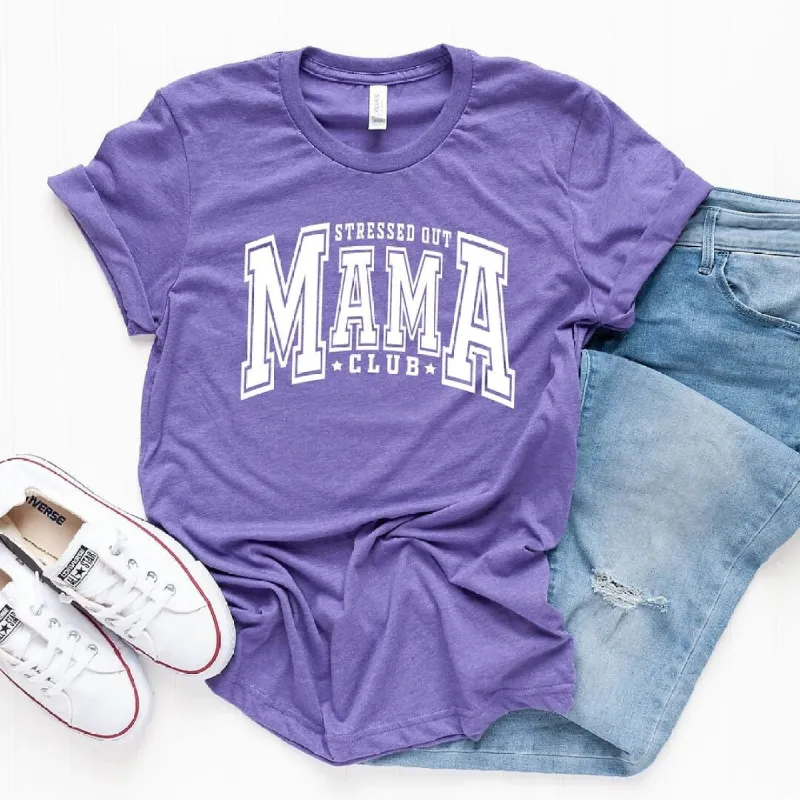 Stressed Out Mama Club Short Sleeve Crewnneck Tee sold by Zulily