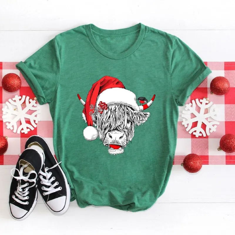 Christmas Heifer Short Sleeve Crewnneck Tee sold by Zulily