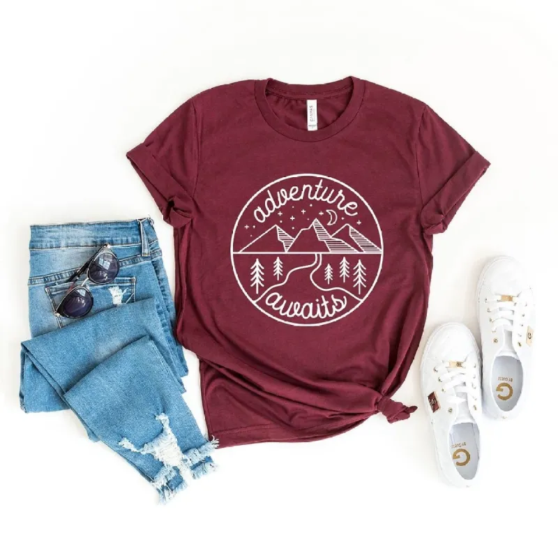 Adventure Awaits Short Sleeve Crewnneck Tee sold by Zulily
