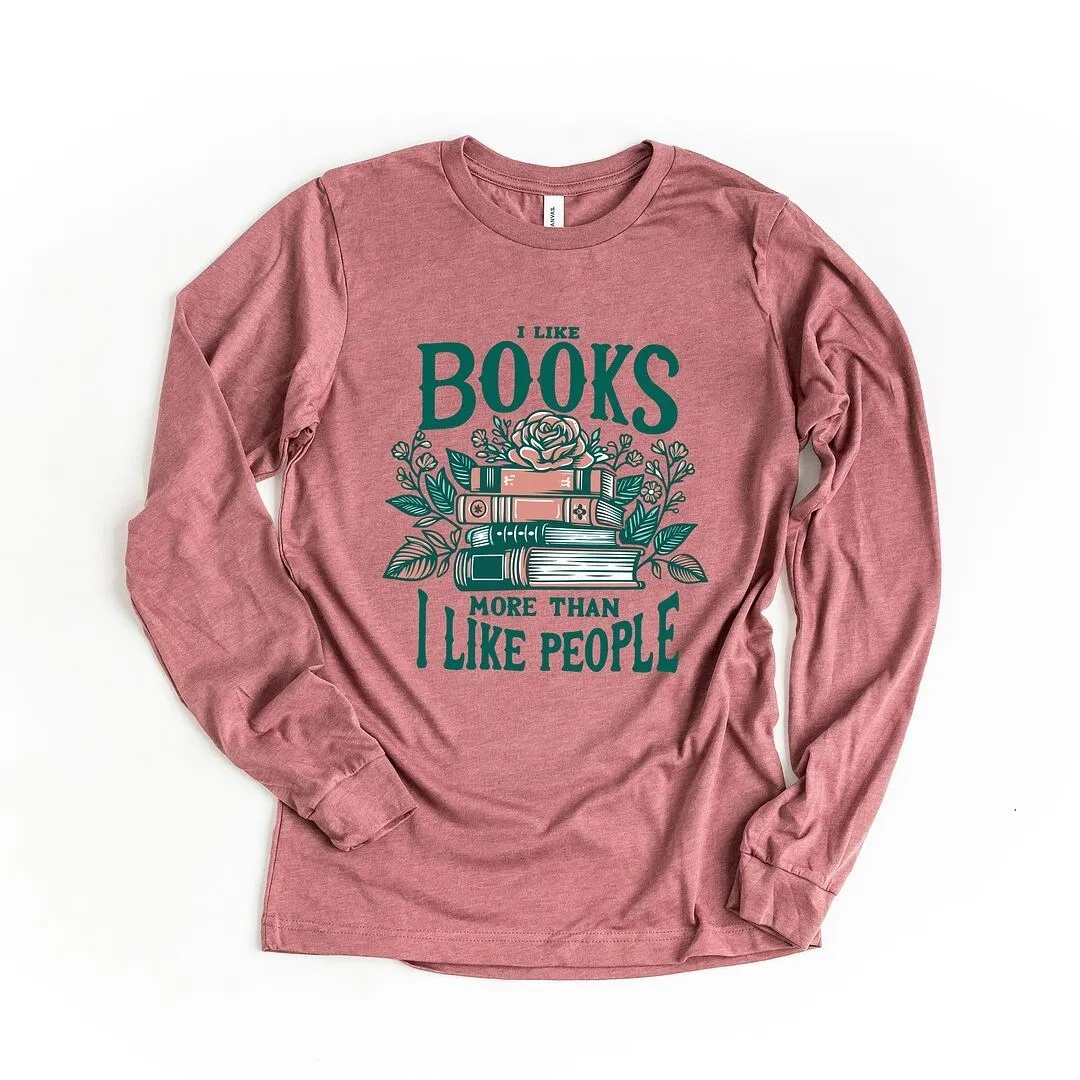 I Like Books More Than People Long Sleeve Tee sold by Zulily product image thumbnail 2