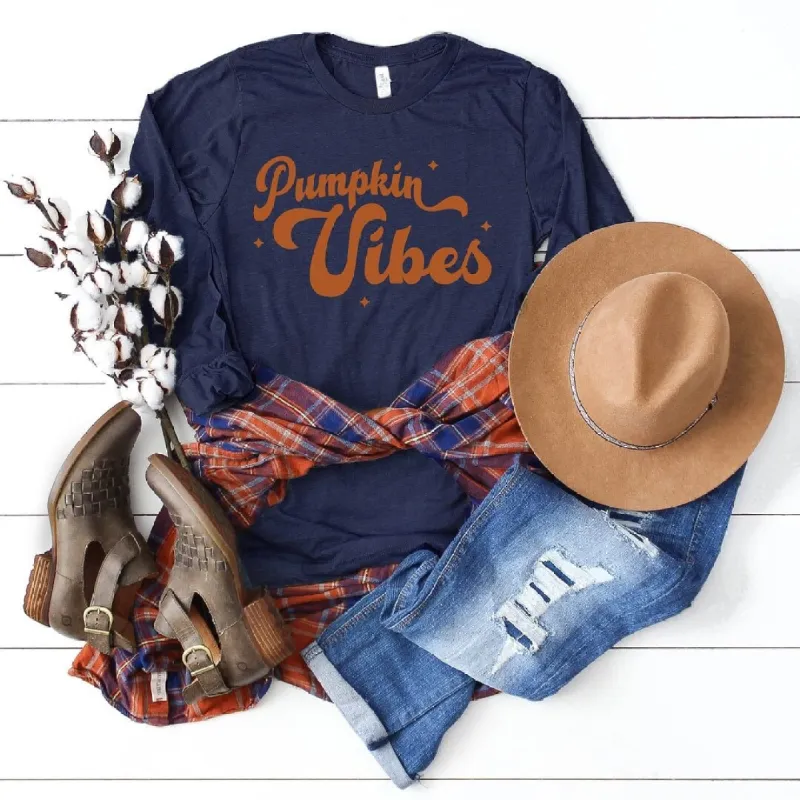 Pumpkin Vibes Stars Long Sleeve Tee sold by Zulily