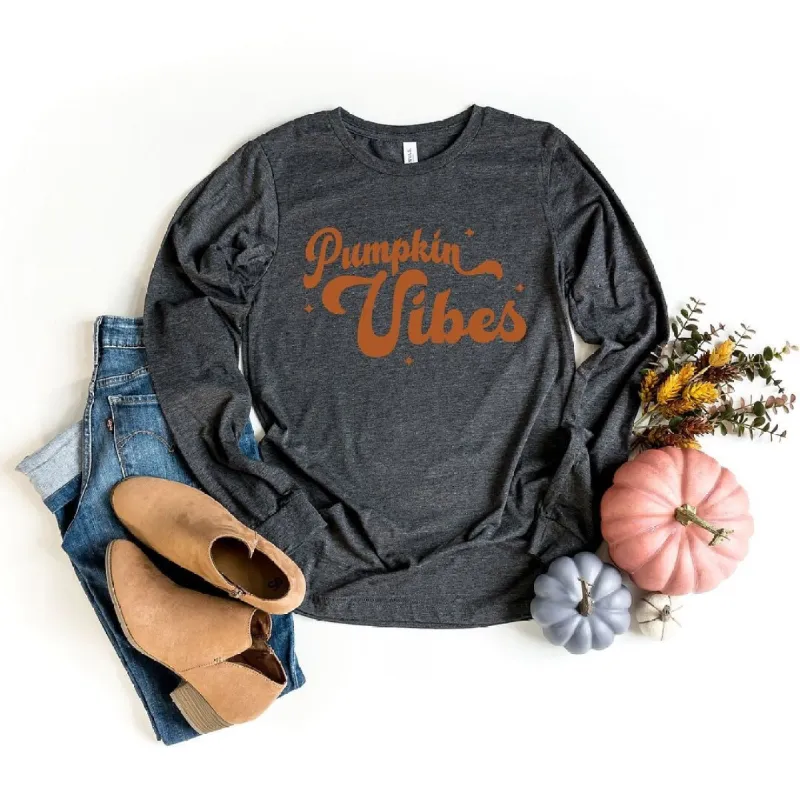 Pumpkin Vibes Stars Long Sleeve Tee sold by Zulily