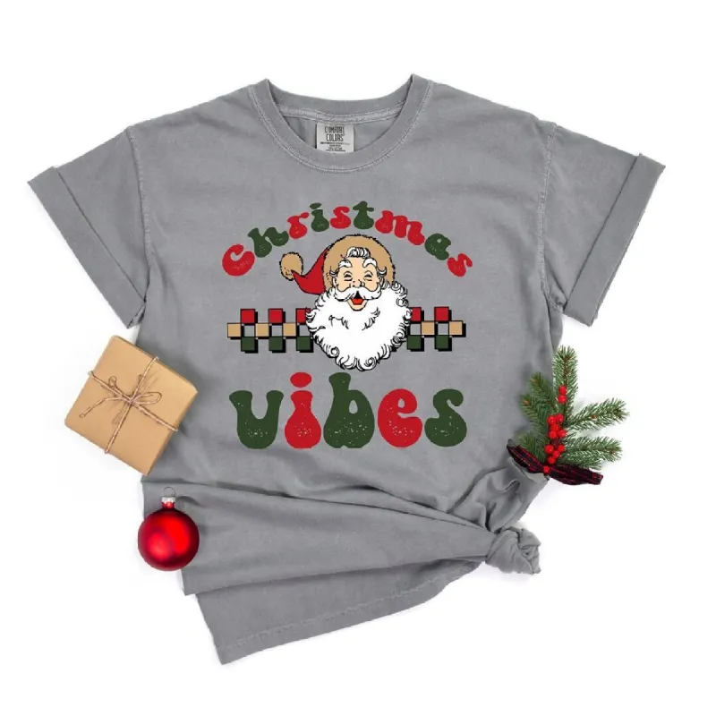 Christmas Vibes Checkered Garment Dyed Tee sold by Zulily