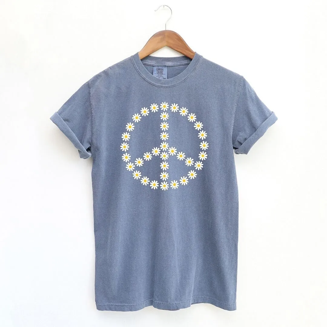 Daisy Peace Sign Garment Dyed Tee sold by Zulily