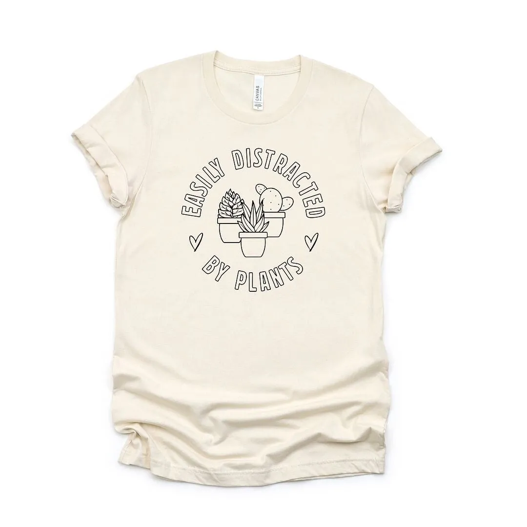 Easily Distracted by Plants Short Sleeve Crewnneck Tee sold by Zulily product image thumbnail 2
