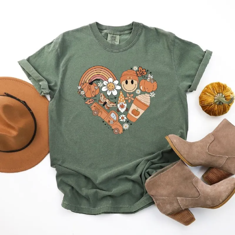 Fall Collage Heart Garment Dyed Tee sold by Zulily