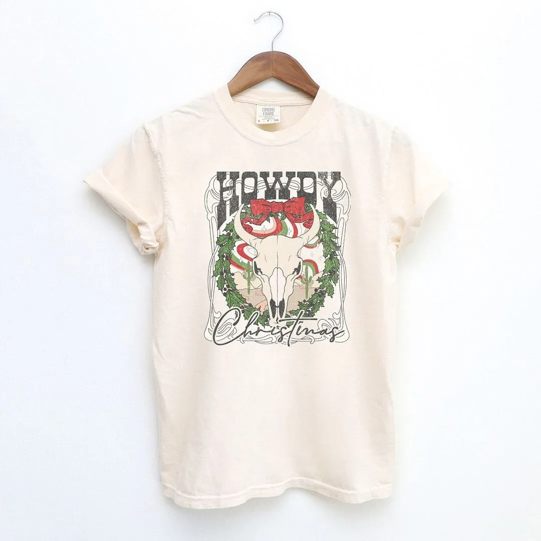 Howdy Christmas Bull Garment Dyed Tee sold by Zulily product image thumbnail 2