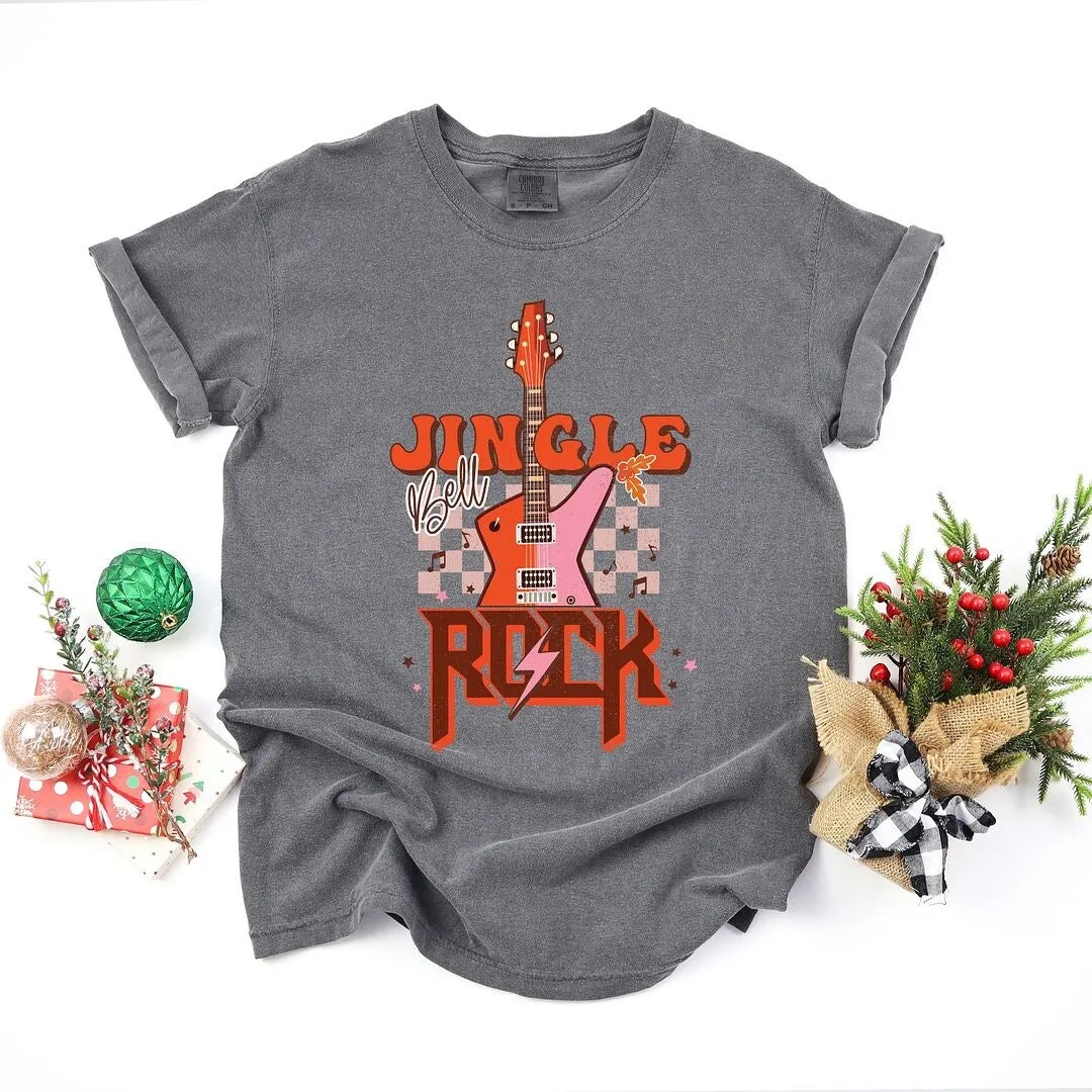 Jingle Bell Rock Checkered Garment Dyed Tee sold by Zulily