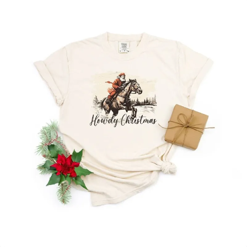 Howdy Christmas Garment Dyed Tee sold by Zulily