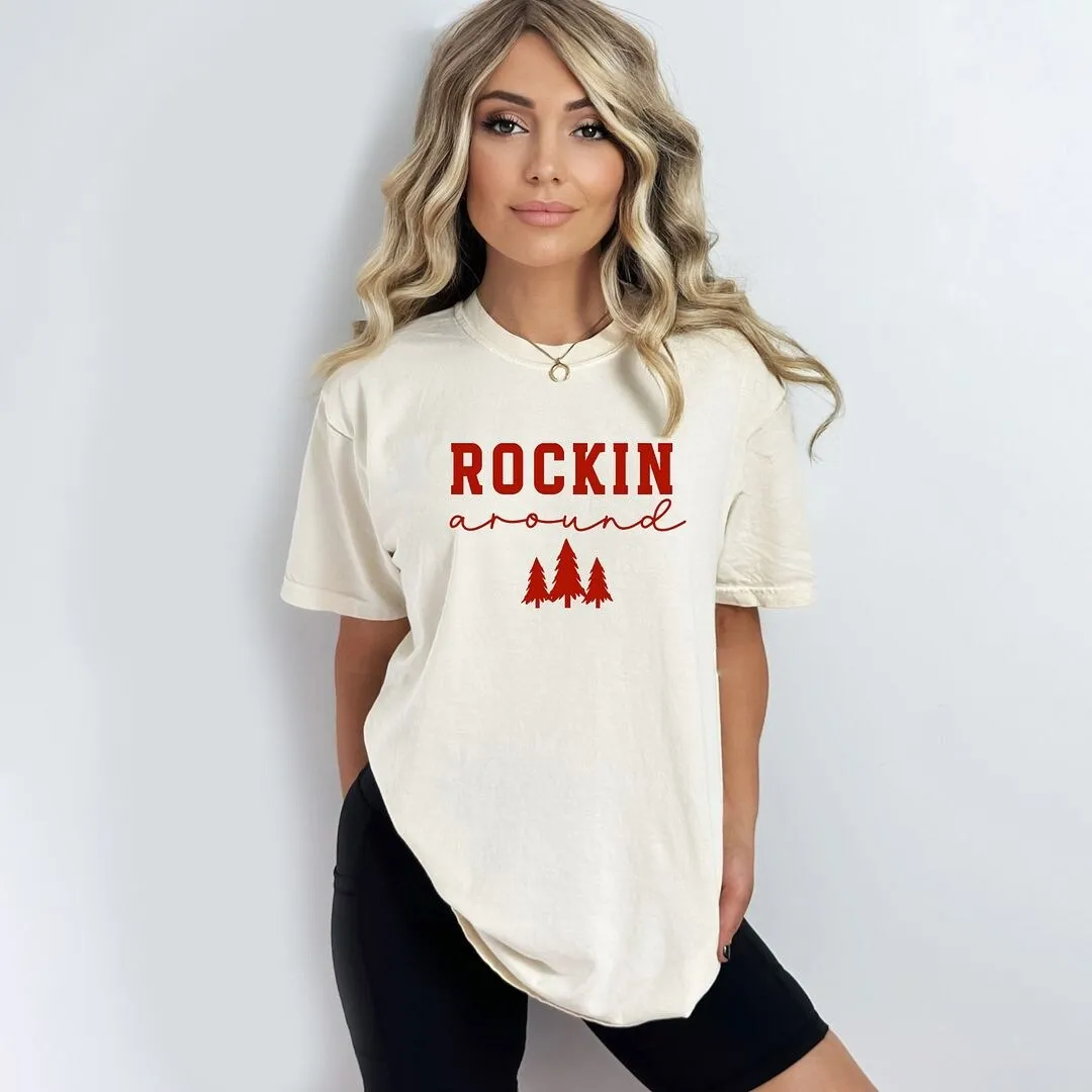 Rockin' Christmas Tree Garment Dyed Tee sold by Zulily product image thumbnail 3