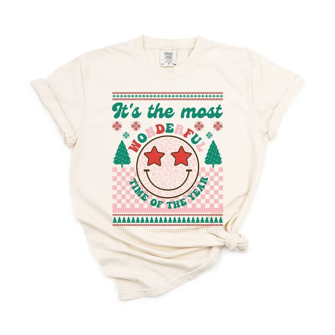The Most Wonderful Time Smiley Garment Dyed Tee sold by Zulily product image thumbnail 2