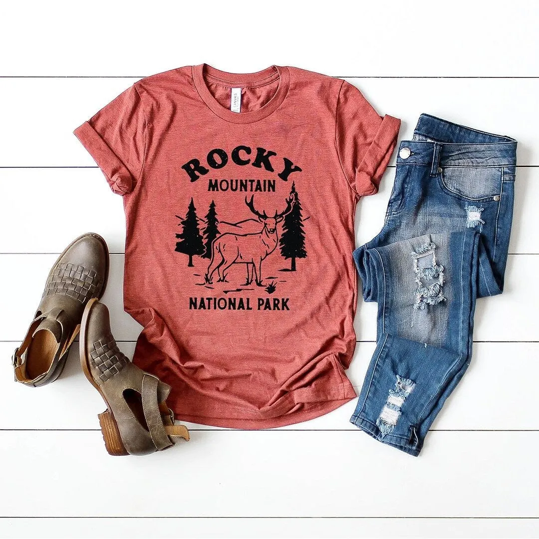 Vintage Rocky Mountain National Park Short Sleeve Crewnneck Tee sold by Zulily product image thumbnail 3