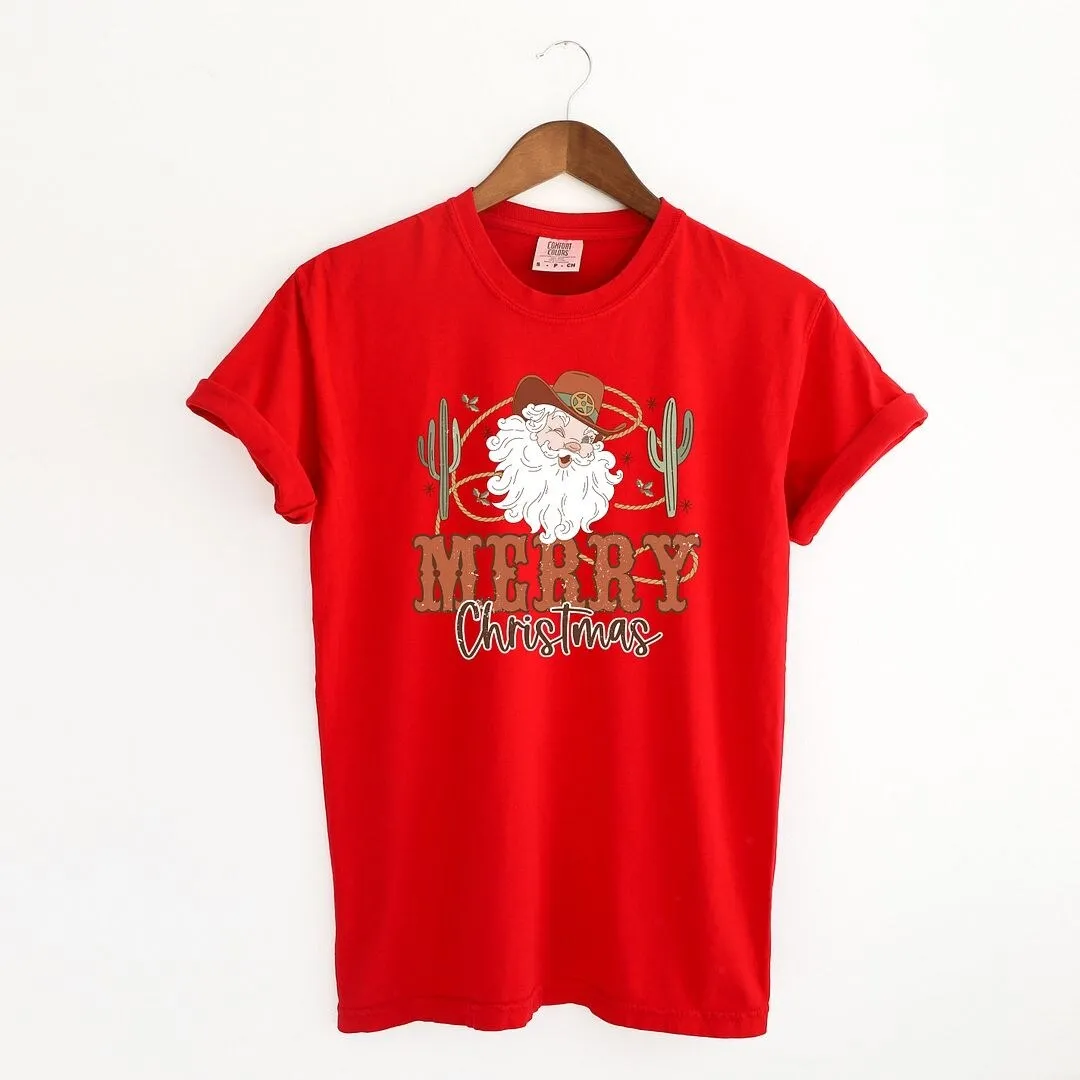 Cactus Western Santa Garment Dyed Tee sold by Zulily product image thumbnail 2