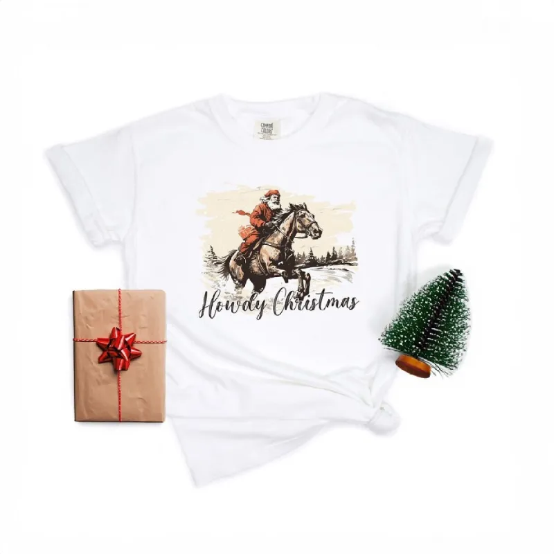 Howdy Christmas Garment Dyed Tee sold by Zulily