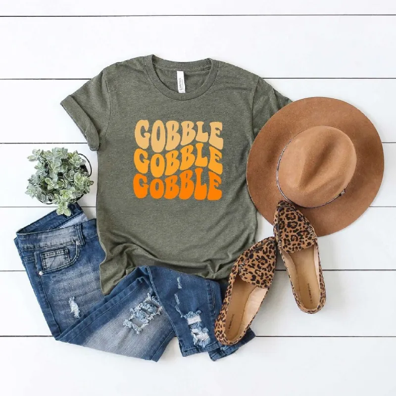 Gobble Wavy Short Sleeve Crewnneck Tee sold by Zulily