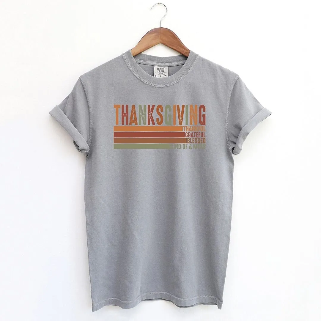 Thanksgiving Stripe Distressed Garment Dyed Tee sold by Zulily