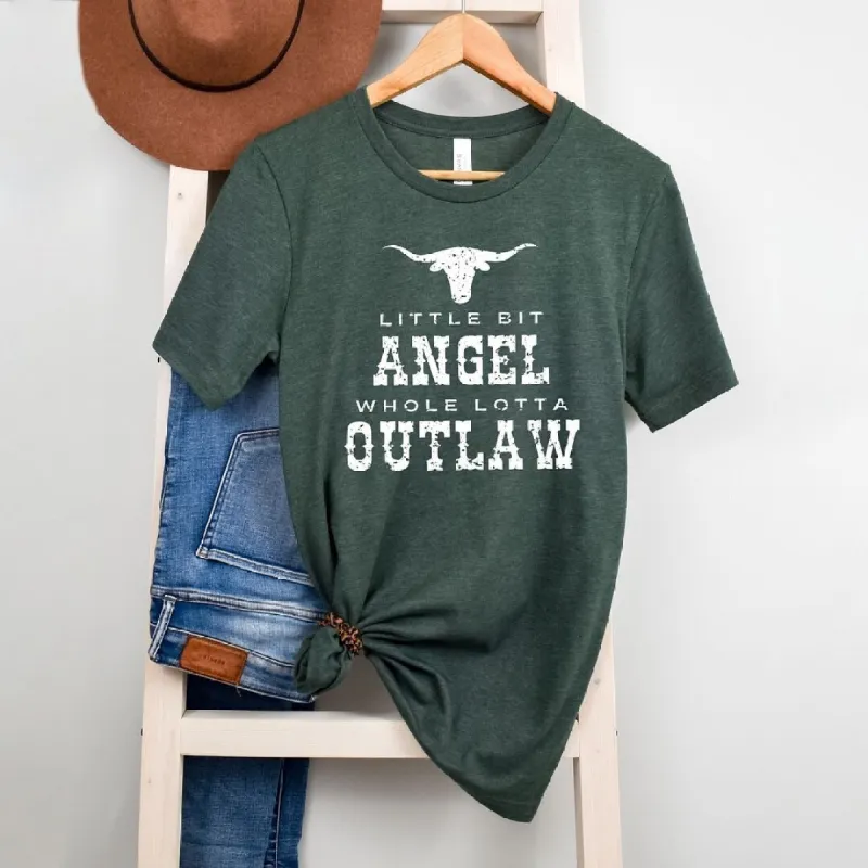 Little Bit Angel Horns Short Sleeve Crewnneck Tee sold by Zulily