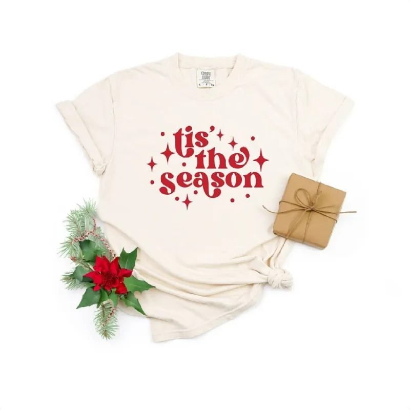 Whimsical Tis the Season Garment Dyed Tee sold by Zulily