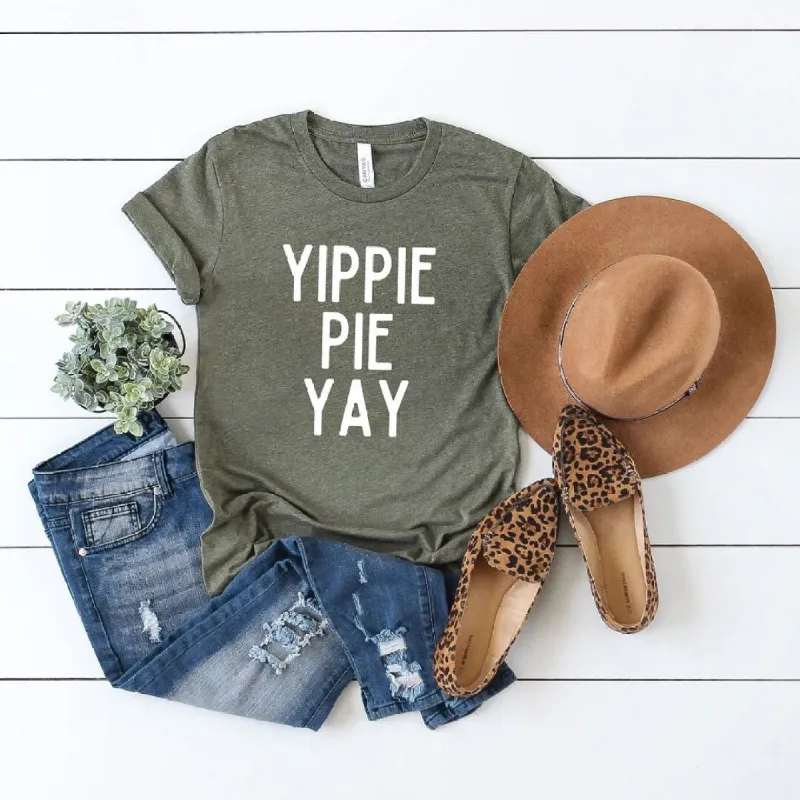 Yippie Pie Yay Short Sleeve Crewnneck Tee sold by Zulily