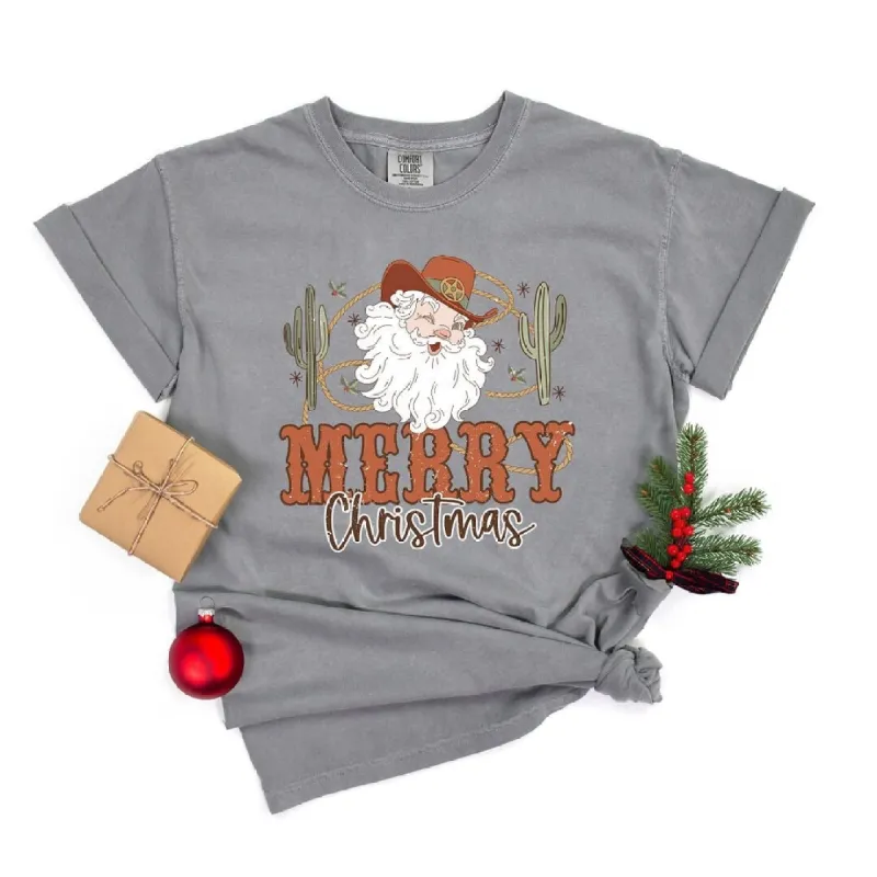 Cactus Western Santa Garment Dyed Tee sold by Zulily