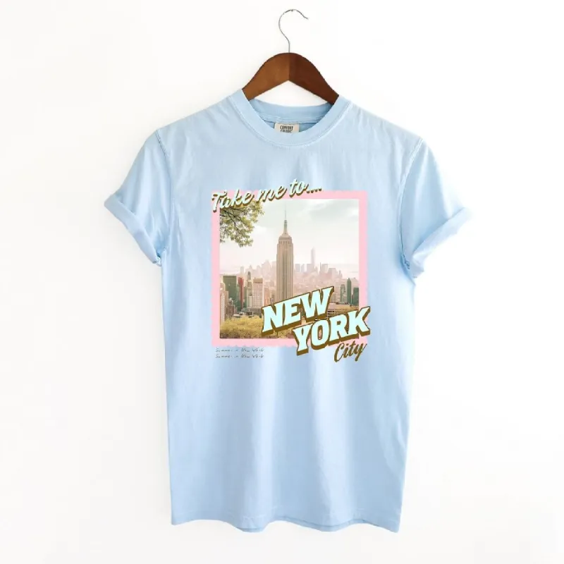 Take Me to New York Garment Dyed Tee sold by Zulily