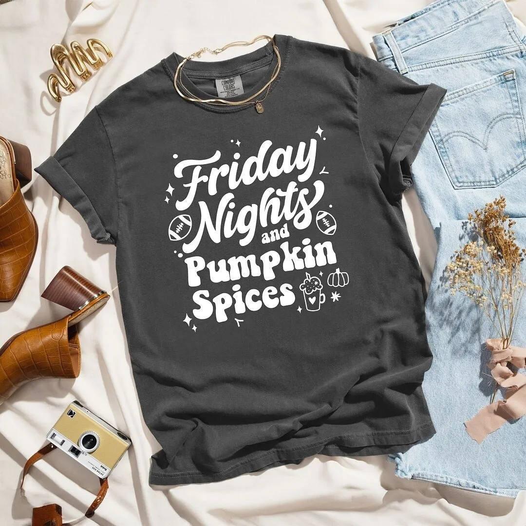Friday Nights and Pumpkin Spices Garment Dyed Tee sold by Zulily product image thumbnail 2