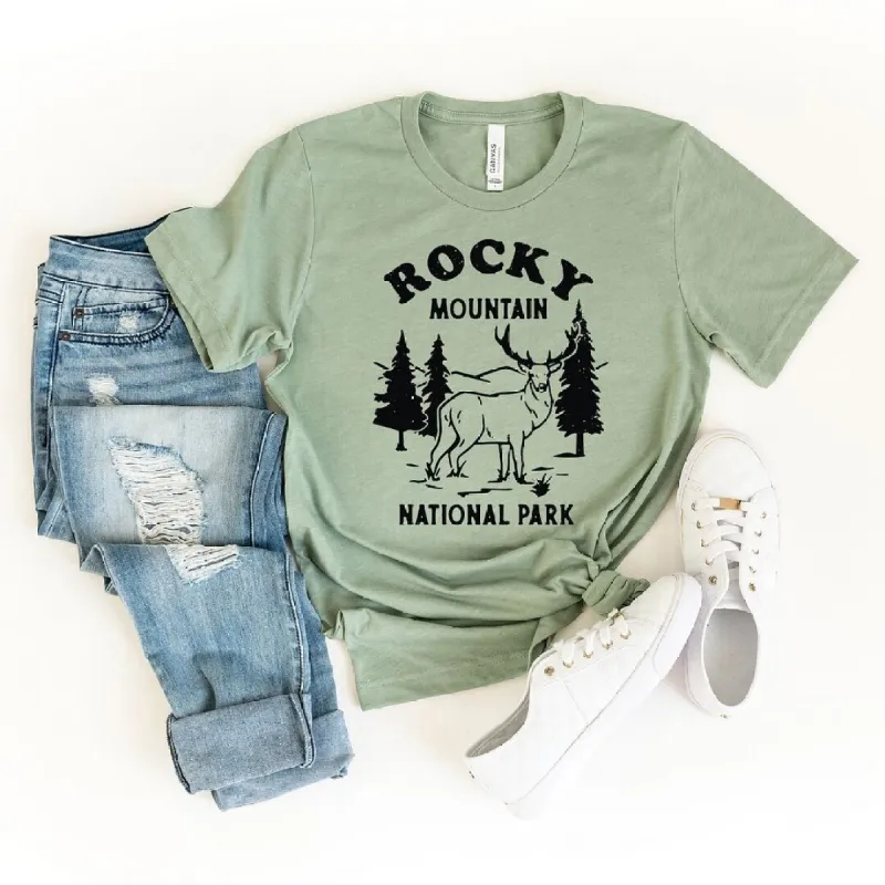Vintage Rocky Mountain National Park Short Sleeve Crewnneck Tee sold by Zulily