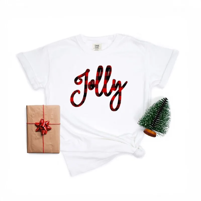 Jolly Plaid Garment Dyed Tee sold by Zulily