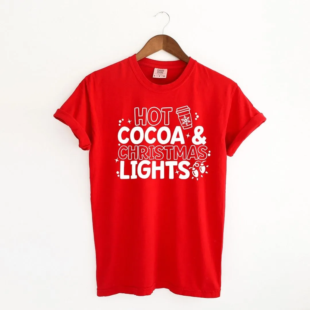 Hot Cocoa and Christmas Lights Garment Dyed Tee sold by Zulily product image thumbnail 2