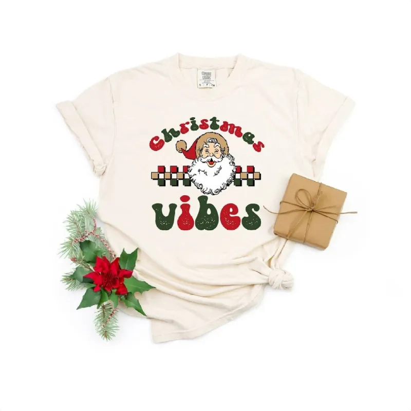 Christmas Vibes Checkered Garment Dyed Tee sold by Zulily