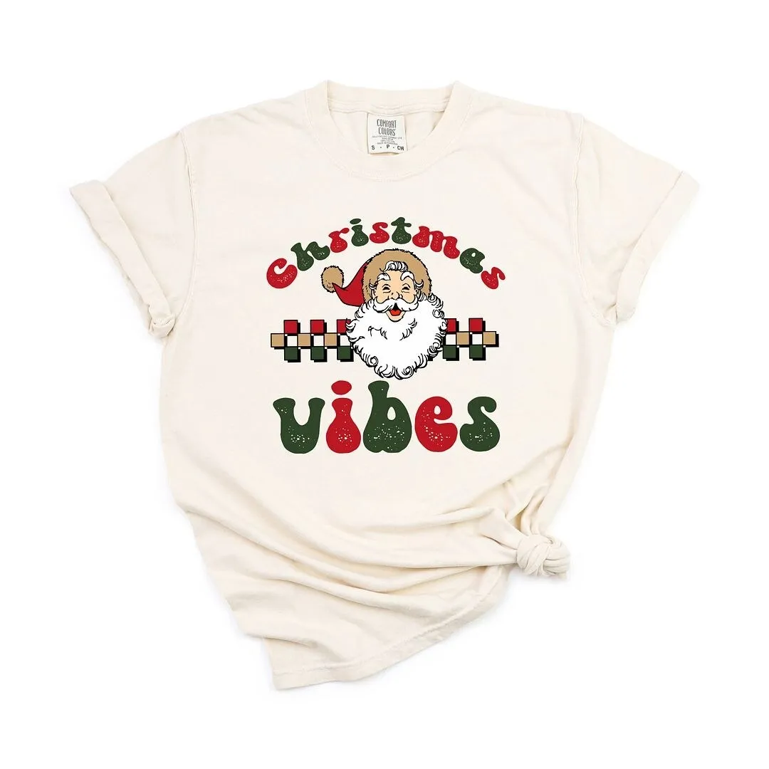 Christmas Vibes Checkered Garment Dyed Tee sold by Zulily product image thumbnail 2