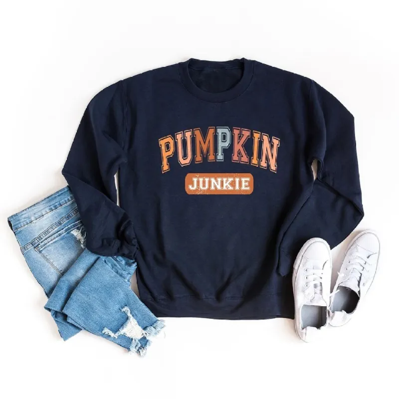 Varsity Pumpkin Junkie Sweatshirt sold by Zulily