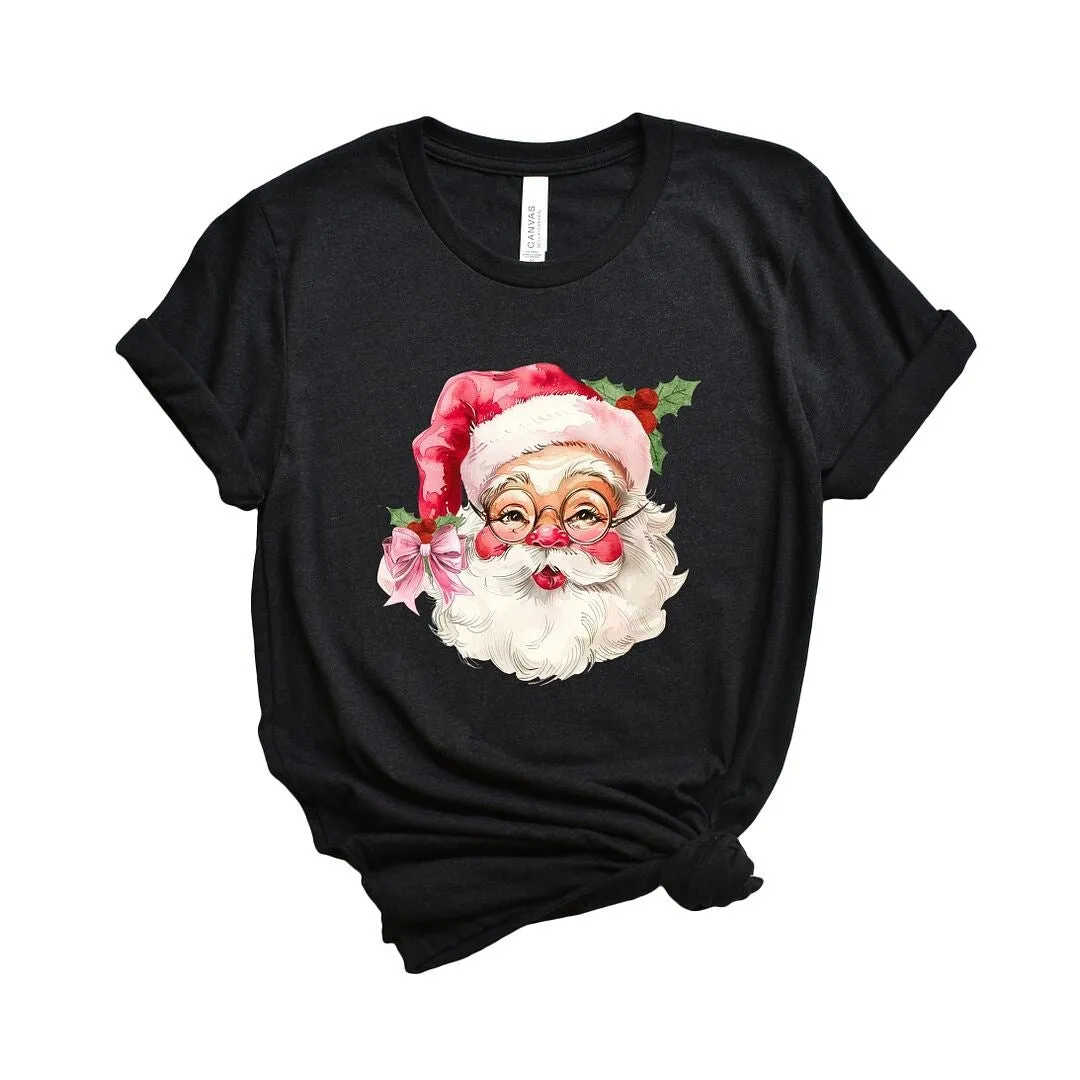 Watercolor Santa Face Short Sleeve Crewnneck Tee sold by Zulily product image thumbnail 2