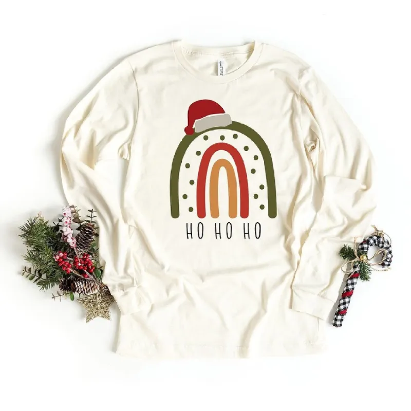 Boho Ho Ho Ho Rainbow Long Sleeve Tee sold by Zulily