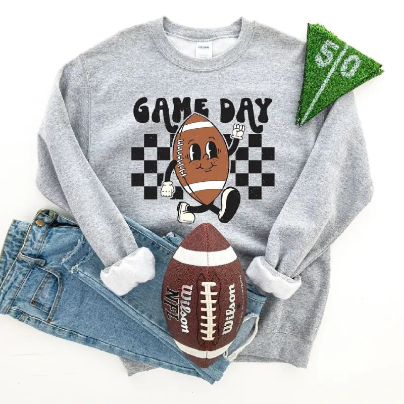 Football Game Day Checkered Sweatshirt sold by Zulily