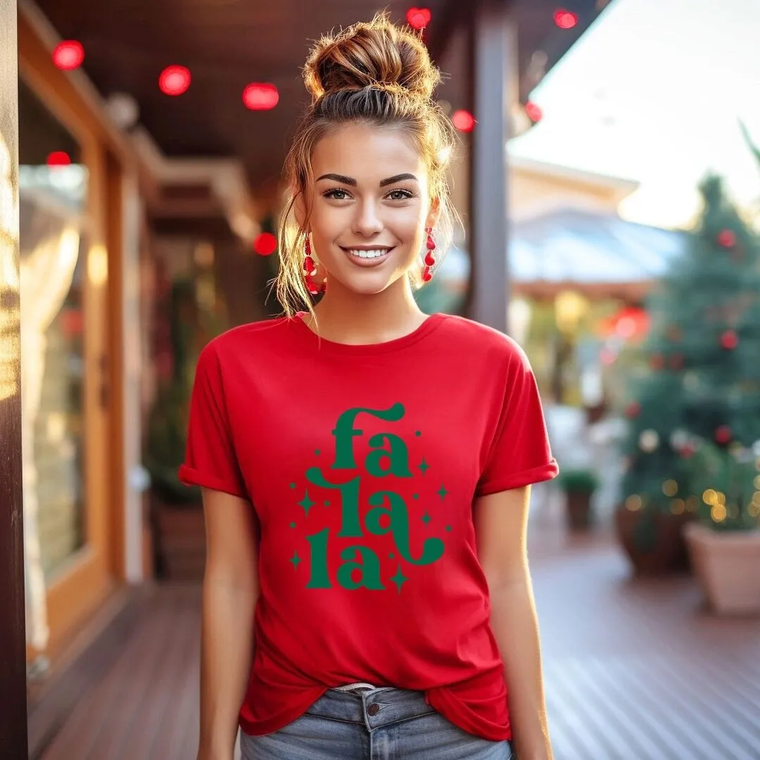 Whimsical Fa La La Short Sleeve Crewnneck Tee sold by Zulily product image thumbnail 3