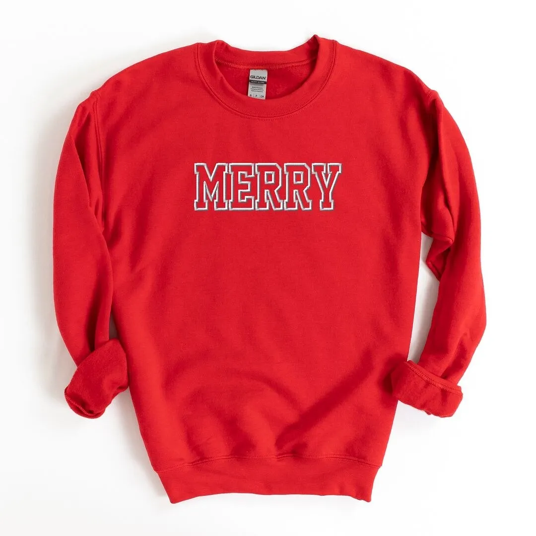 Embroidered Merry Graphic Sweatshirt sold by Zulily product image thumbnail 2