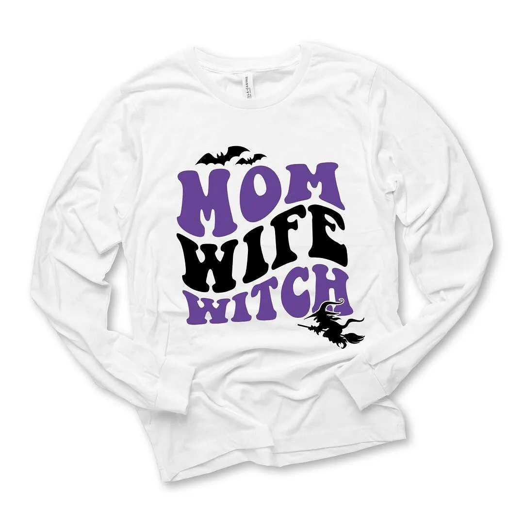 Mom Wife Witch Colorful Long Sleeve Tee sold by Zulily product image thumbnail 2