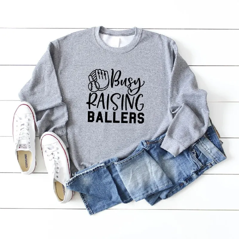 Busy Raising Ballers Baseball Graphic Sweatshirt sold by Zulily