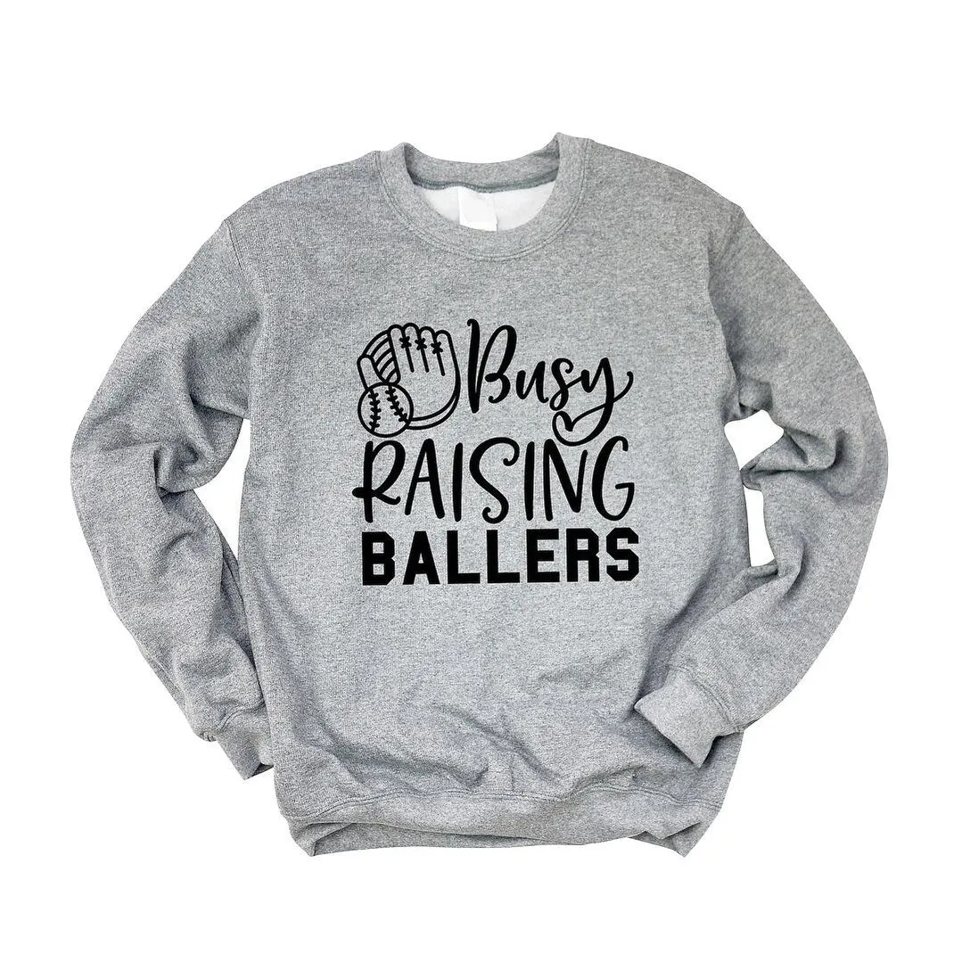 Busy Raising Ballers Baseball Graphic Sweatshirt sold by Zulily product image thumbnail 2