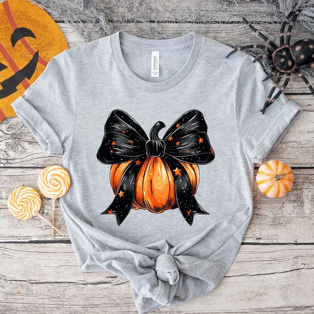 Coquette Halloween Pumpkin Short Sleeve Tee sold by Zulily