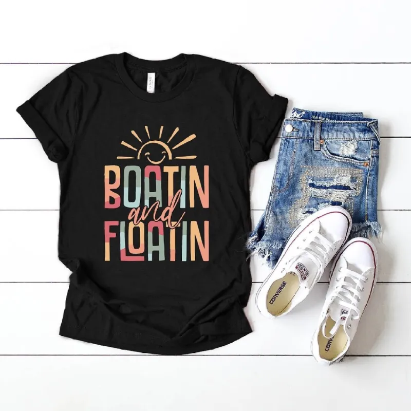 Boatin And Floatin Short Sleeve Crewnneck Tee sold by Zulily