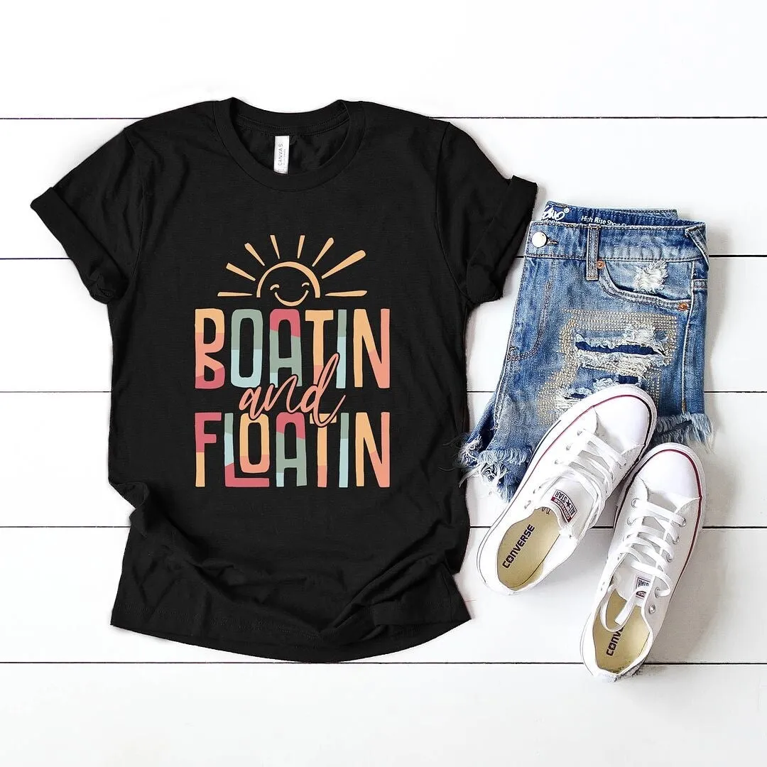 Boatin And Floatin Short Sleeve Crewnneck Tee sold by Zulily